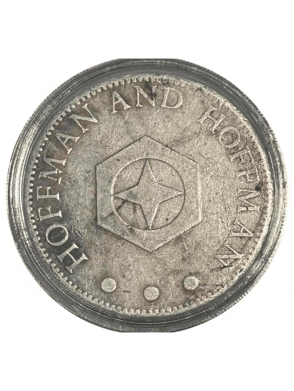 1981 Hoffman & Hoffman Star Logo, 3 Dots • 1 oz Fine Silver Round